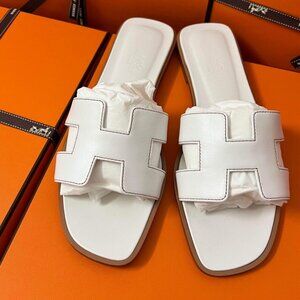 Hermes Oran Slides - White